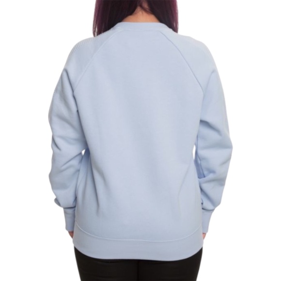 Adidas Crew Neck Long Sleeves Periwinkle Trefoil Sweatshirt Women's Size XS - Picture 3 of 10